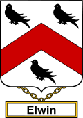 English Coat of Arms Shield Badge for Elwin