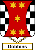 English Coat of Arms Shield Badge for Dobbins