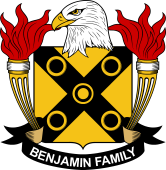 Coat of arms used by the Benjamin family in the United States of America