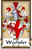 German Coat of Arms Wappen Bookplate  for Wechsler