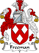 English Coat of Arms for the family Freeman