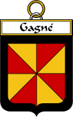 French Coat of Arms Badge for Gagné or Gasnier
