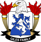 Coat of arms used by the Giles family in the United States of America