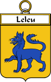 French Coat of Arms Badge for Leleu (Leu le)