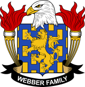 Coat of arms used by the Webber family in the United States of America