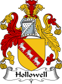 English Coat of Arms for Halliwell or Hollowell