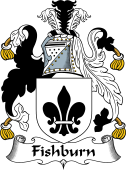 English Coat of Arms for Fishborn or Fishburn