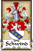 German Coat of Arms Wappen Bookplate  for Schwind