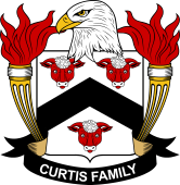 Coat of arms used by the Curtis family in the United States of America