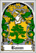 German Wappen Coat of Arms Bookplate for Baum