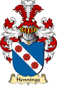 v.23 Coat of Family Arms from Germany for Hennings