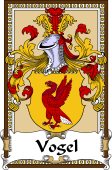 German Coat of Arms Wappen Bookplate  for Vogel