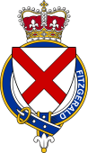 British Garter Coat of Arms for Fitzgerald (Ireland)