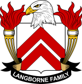 Coat of arms used by the Langborne family in the United States of America