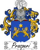 Araldica Italiana Coat of arms used by the Italian family Prosperi