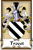German Coat of Arms Wappen Bookplate  for Troest