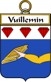 French Coat of Arms Badge for Vuillemin or Vuillemain