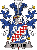 Coat of arms used by the Danish family Ketelsen