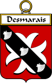 French Coat of Arms Badge for Desmarais