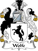 English Coat of Arms for the family Wolfe