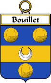 French Coat of Arms Badge for Bouillet