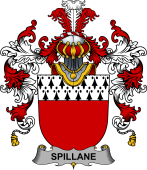 Irish Family Coat of Arms (v.25b) Spillane or O'Spillane