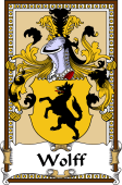 German Coat of Arms Wappen Bookplate  for Wolff