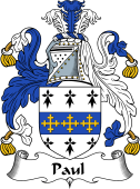English Coat of Arms for the family Paul