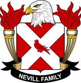 Coat of arms used by the Nevill family in the United States of America