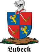 German shield on a mount for Lubeck