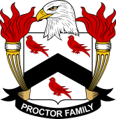 Coat of arms used by the Proctor family in the United States of America