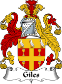 English Coat of Arms for the family Giles or Gyles
