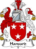 English Coat of Arms for the family Hansard