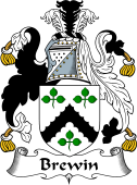 English Coat of Arms for the family Brewin