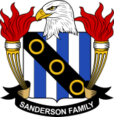 Coat of arms used by the Sanderson family in the United States of America
