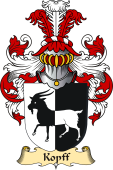 v.23 Coat of Family Arms from Germany for Kopff