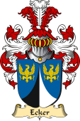 v.23 Coat of Family Arms from Germany for Ecker