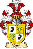 v.23 Coat of Family Arms from Germany for Vattel