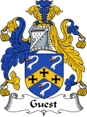 English Coat of Arms for the family Guest
