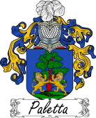 Araldica Italiana Coat of arms used by the Italian family Paletta
