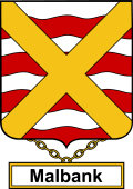 English Coat of Arms Shield Badge for Malbank or Malbanke