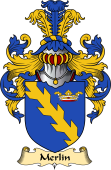 English Coat of Arms (v.23) for the family Merlin