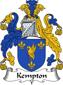 English Coat of Arms for the family Kempton