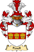 English Coat of Arms (v.23) for the family Penell