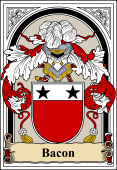 English Coat of Arms Bookplate for Bacon