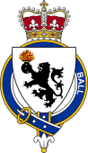 Families of Britain Coat of Arms Badge for: Ball (England)