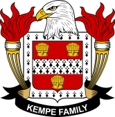 Coat of arms used by the Kempe family in the United States of America
