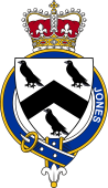Families of Britain Coat of Arms Badge for: Jones (Wales)