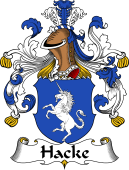 German Wappen Coat of Arms for Hacke