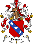German Wappen Coat of Arms for Freund